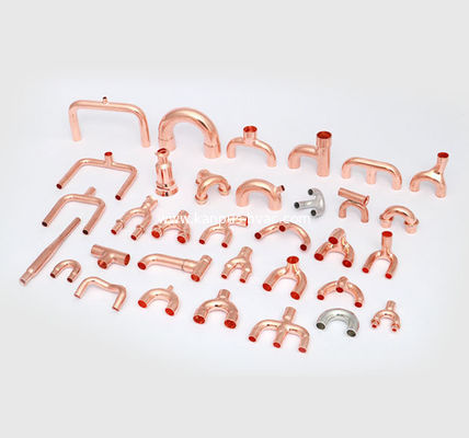 copper U bend with brazing ring, (air conditioning copper fitting, refrigeration fitting,  ACR fitting)