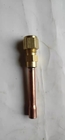 Refrigeration access valve, charging valve, brass valve with copper tube, HVAC/R parts, A/C part