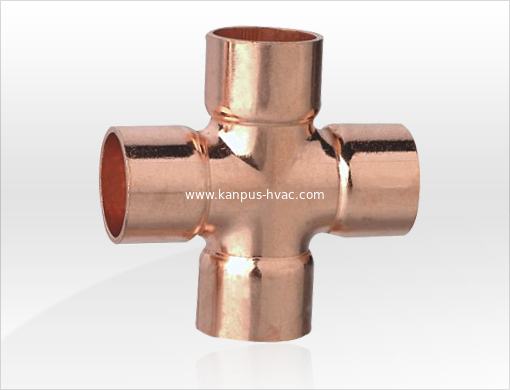 Copper Cross Tee C x C x C, (copper fitting, copper pipe fitting, refrigeration copper tee)