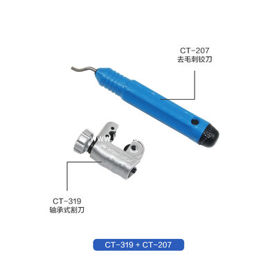 مجموعة أدوات القطع CT-319 قاطع أنابيب + CT-207 أداة إزالة الشطف، (قاطع أنابيب، أداة يدوية، أداة تكييف وتبريد، أداة أنابيب)